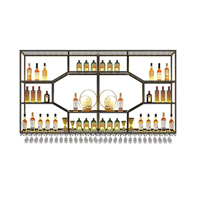 z uchwytem na whisky Szafka barowa Komercyjna Unikalna Nowoczesna Butelka Szafki wino Wiszące Odwrócony Cremalheira De Vinho Akcesoria barowe