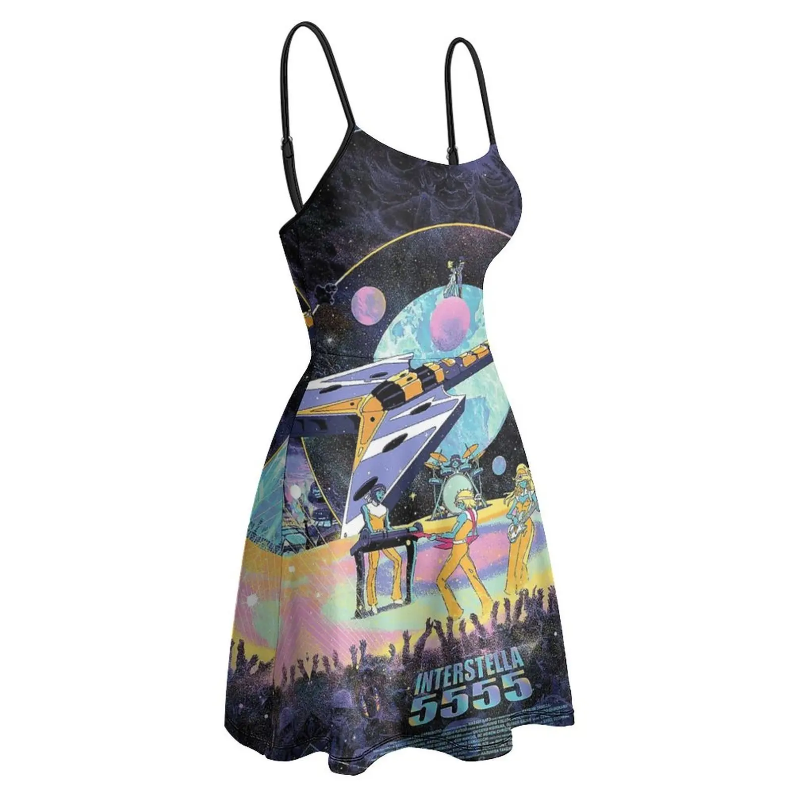 Женское платье на бретельках Insterstella 5555 Крутое необычная экзотическая Женская