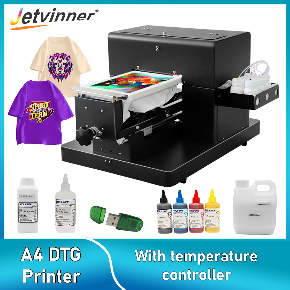 A4 DTG Printer T shirt Printing Machine with Textile Ink For EPSON L805 A4  Flatbed Printer For Dark And Light T shirt Print