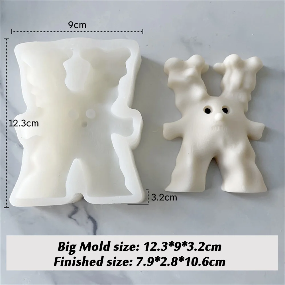 Форма в виде милого монстра для свечей силиконовая форма соевого воска