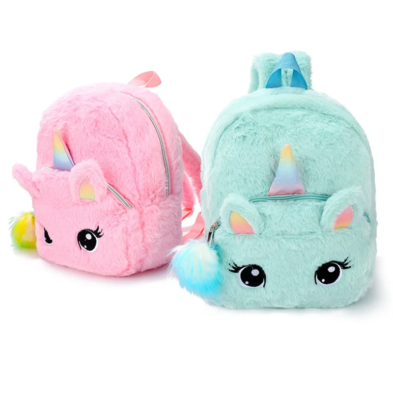 Unicorn Plush Bag cartoon Schoolbags For Girls For Boys Small Kid Backpack For School Doll Bags Soft Kindergarten Children Bag