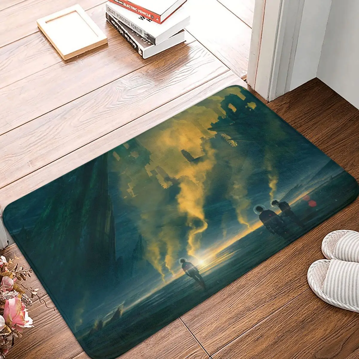 

Противоскользящий коврик для входной двери с изображением астронавта и космоса