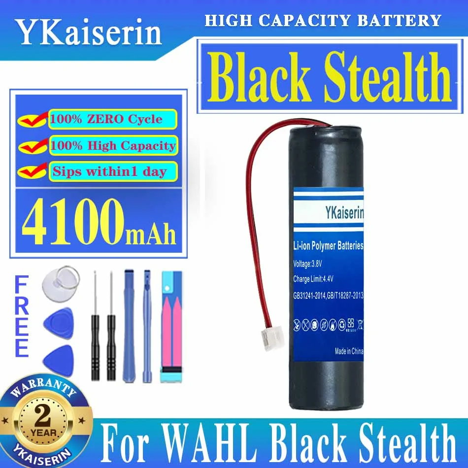 

YKaiserin Battery 4100mAh for WAHL Black Stealth, Chrome,Cordless Magic Clip,Senior Cordless,Sterling 4, Sterling4 Super Taper