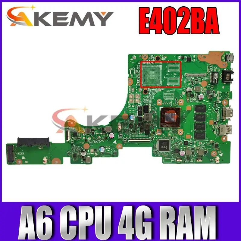 

E402BA with A6-CPU 4GB RAM mainboard For ASUS VivoBook E402 E402B E402BA E402BP Laotop Mainboard E402BA Motherboard Test