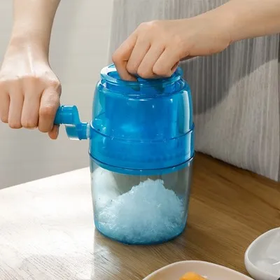 

1.1L Portable Hand Crank Manual Ice Crusher Shaver Kids Shredding Snow Cone Maker Machine Kitchen Ice machine