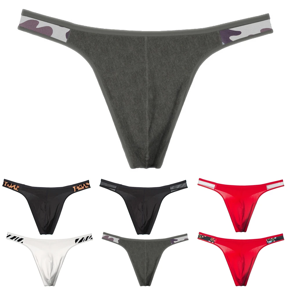 

Mens Underwear Thongs Pouch Low Rise G-string Briefs Bikini T-Back Breathable Men's Underwear Thongs Pouch Low Rise Briefs