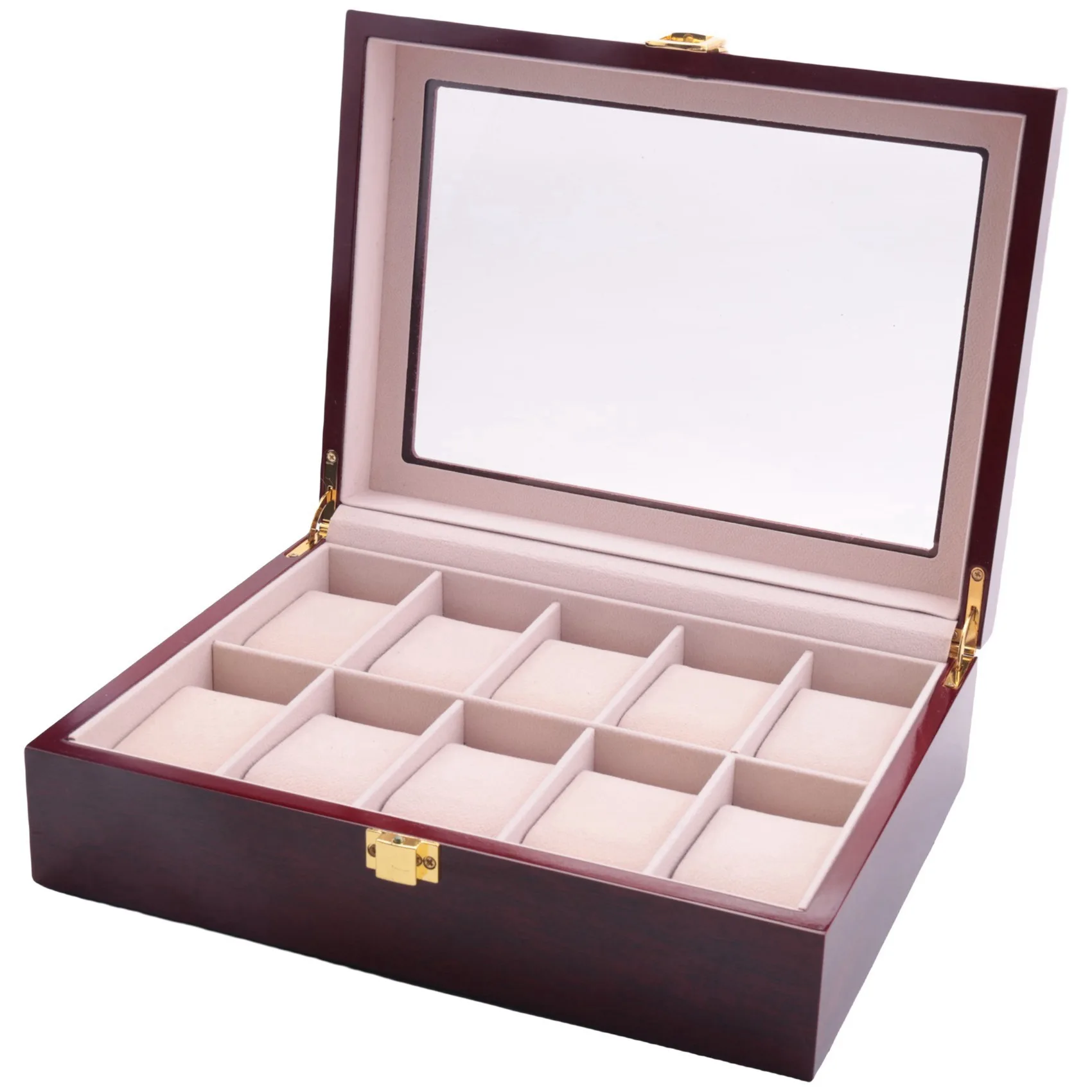 Роскошная деревянная коробка для часов держатель мужских органайзер ювелирных