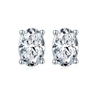boeycjr 925 d color oval cut 0 5ct 46mm moissanite vvs fine jewelry diamond stud earring for women fift