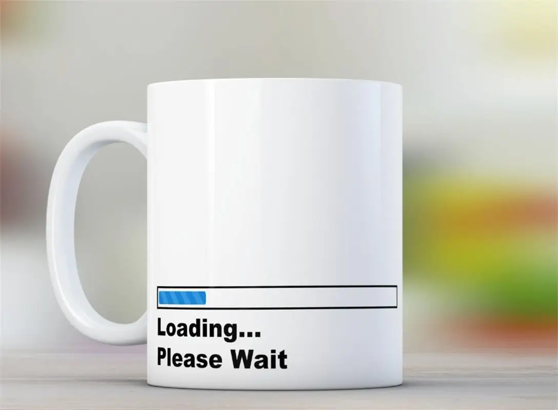 

Funny Loading Geek Mugs Computer Cups Dishwasher and Microwave Safe Ceramic Friend Gift Mugen Coffee Mug Kids Gifts Home Decal