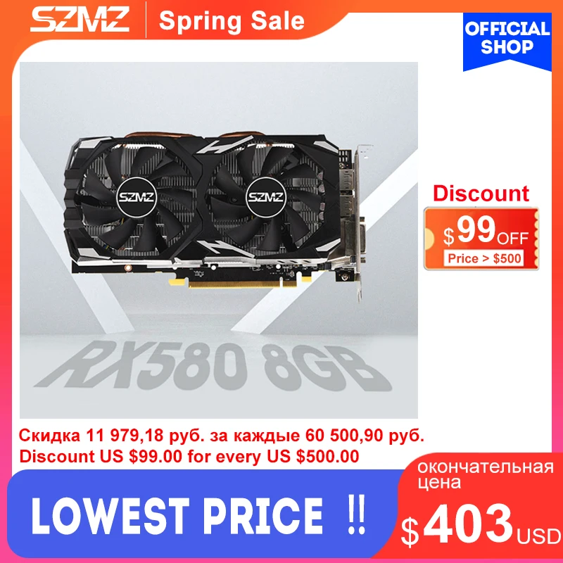

Видеокарта SZMZ Radeon RX 580, 470, 570, 8 ГБ, GDDR5, 256 бит, RX 580, GPU 8 ГБ, для майнинга, не gtx 960, 1050, 1060 GPU