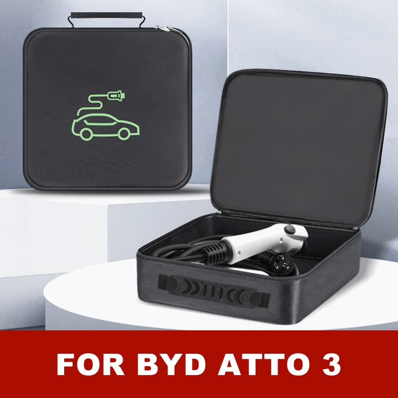 For Byd Atto 3 2022 2023 Charging Gun Device Cable Storage Bag Box  Bag New Energy Electric Car Portable Placeholder Storage