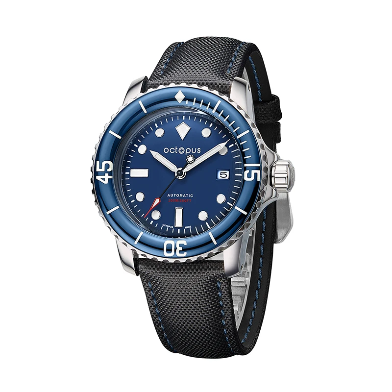 Механические часы Octopus Kraken для мужчин, автоматический черный циферблат, светящиеся мужские часы NH35 Move t Sapphire 200 м, дайвер, роскошные пятьдесят...