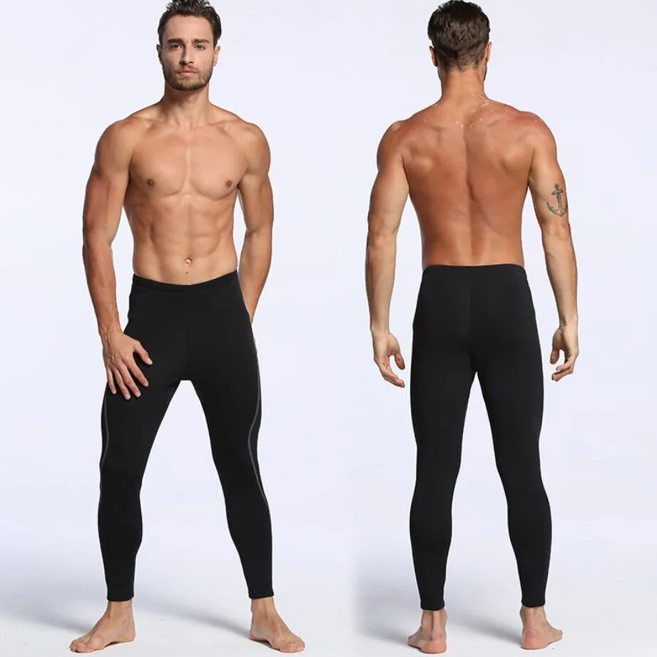 

2mm Men Diving Pants Black Neoprene Tight Wetsuit Trousers Thicken Thermal Elastic Swimwear for Surfing Swimming Sailing
