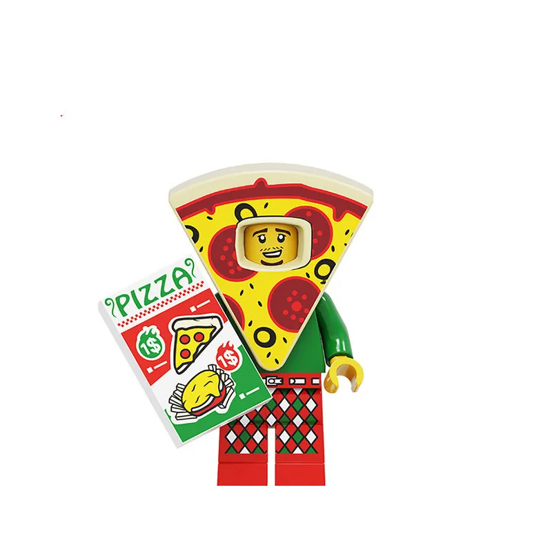 

5cm pizza rainbow bear Building Blocks kids collection monkey king model toy