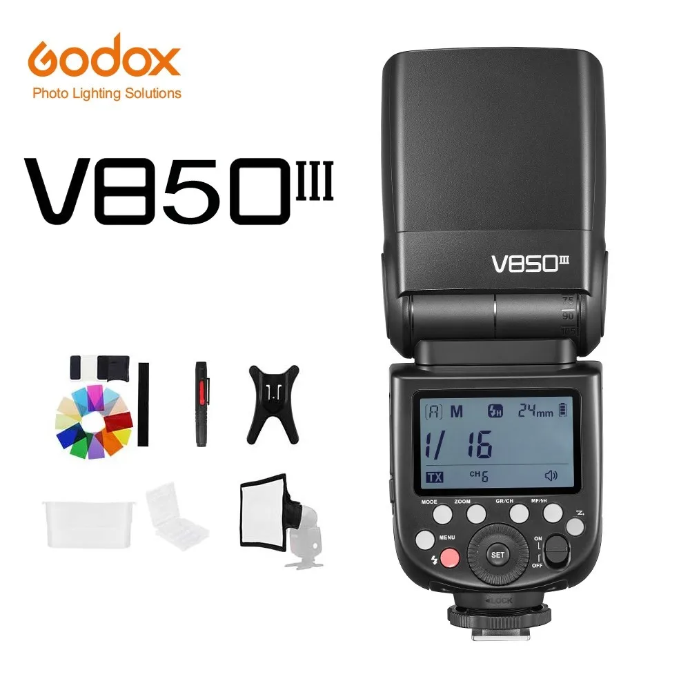 Godox V850III 76 Вт 2 4G GN60 Беспроводная система X литий-ионная батарея Speedlite для Canon Nikon Sony