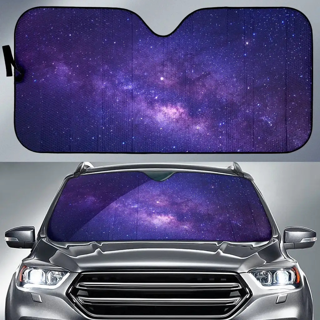

Dark Purple Milky Way Galaxy Space Print Car Sun Shade