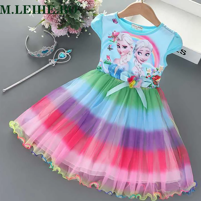 

Kid Baby Girls Dress Frozen Elsa Princess Dresses Summer Cosplay Costume Snow Queen Children Wedding Party Formal Ball Gown 1-5Y