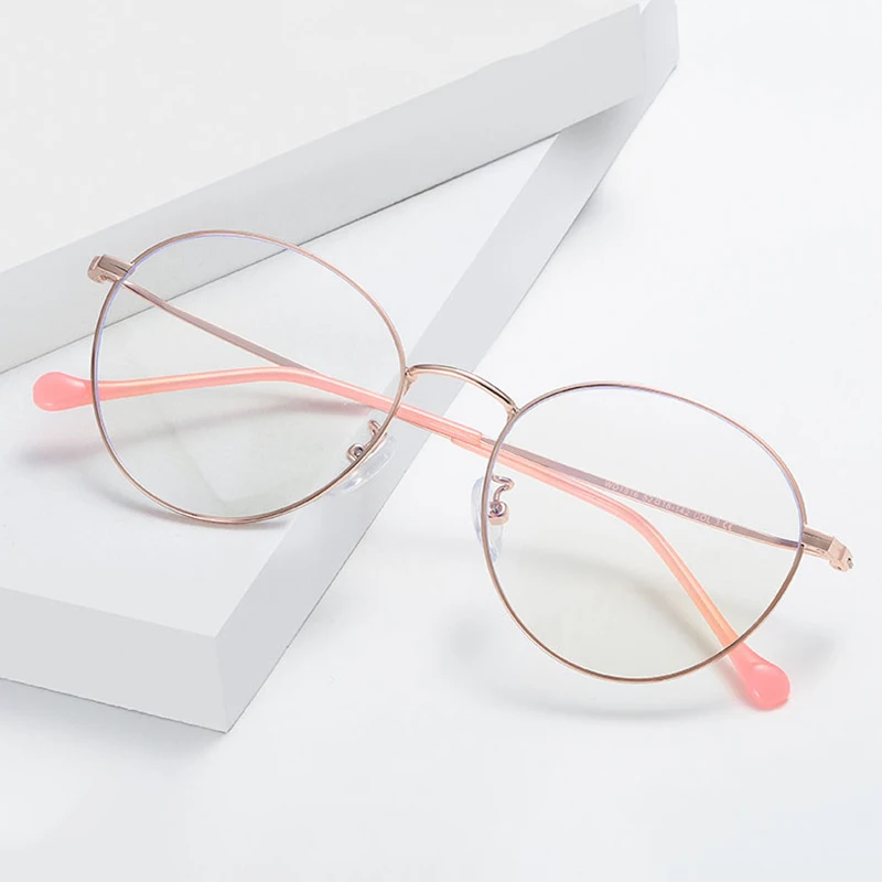 

Мужские и женские очки в металлической оправе, в Корейском стиле, с полным ободком и линзами с защитой от синего светильник