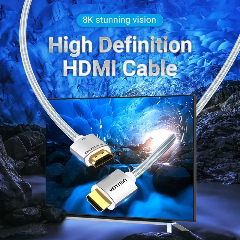 

HDMI 2.1 Cable for TV Box USB C HUB PS5 HDMI Cable 8K/60Hz Ultra High-speed HDMI Splitter Cable eARC HDR10+ HDMI2.1 Cabl