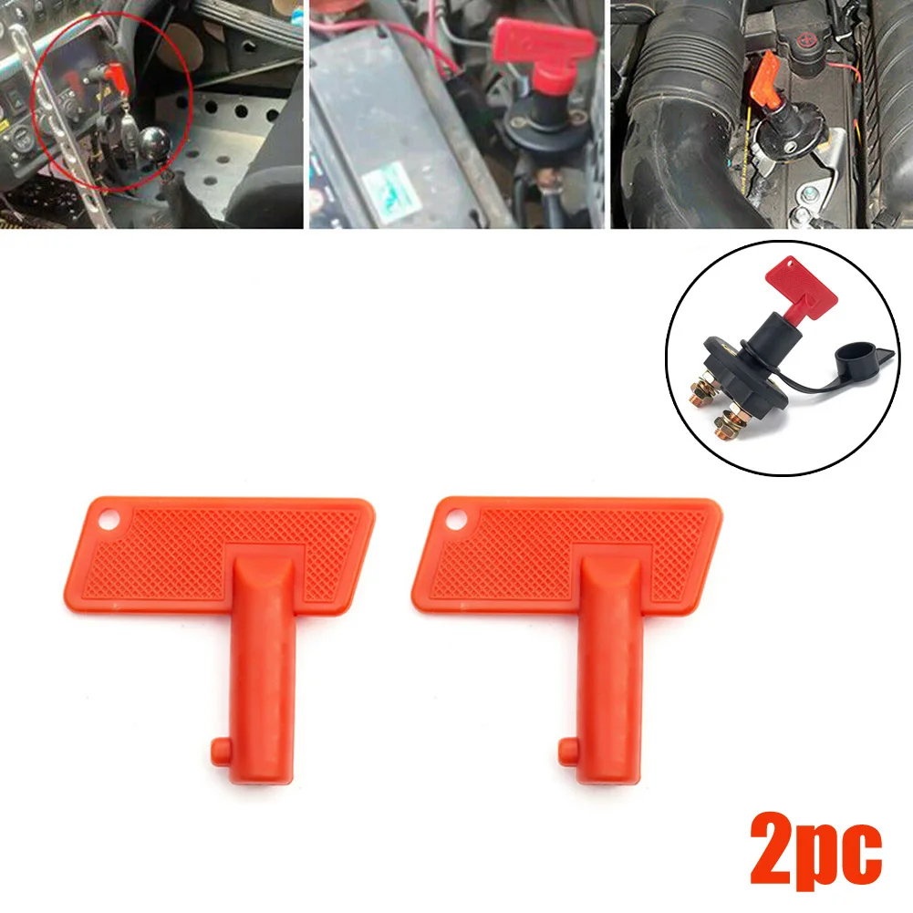 

2 Pcs Spare Keys For Battery Isolator Switch 100A 12v Cut Off Power Kill Key Red Mini Battery Cut Off Switch Key