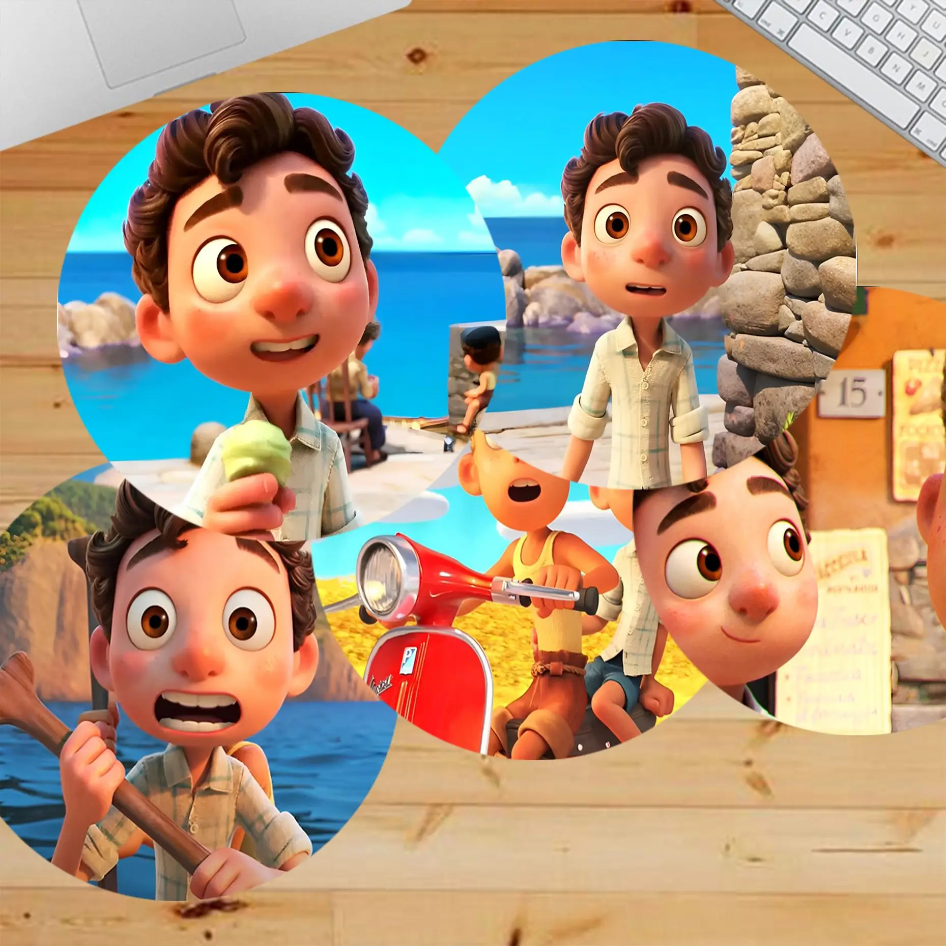 

Disney Luca 22x22cm Round Big Promotion Table Mat Student Mousepad Computer Keyboard Pad Games Pad Office Desk Accessories