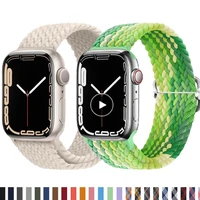 braided solo nylon strap for apple watch band 45mm 41mm 40mm 44mm 38mm 42mm correa bracelet iwatch series 7 6 4 5 se watchbands