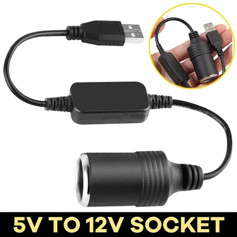 Переходник для автомобильного прикуривателя, с 5 в USB на 12 В
