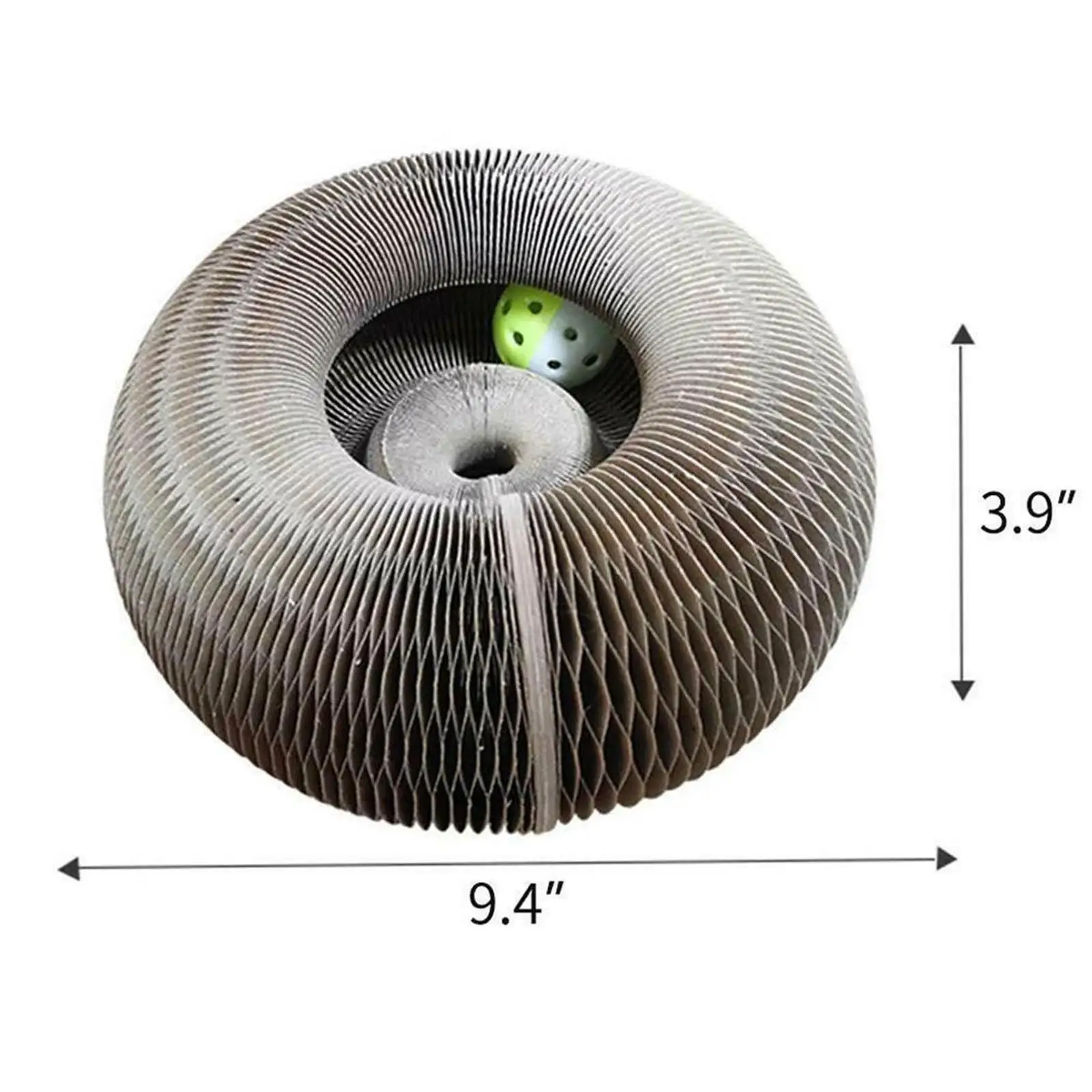 

Cat Cardboard Corrugated Scratcher with A Toy Bell Ball for Lounge Pet