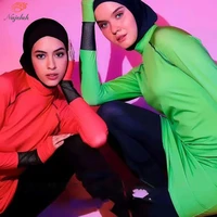 3pcs muslim sport wear sets long sleeve for woman hijab islamic fashion women clothing modest tops pants sports top sportswear