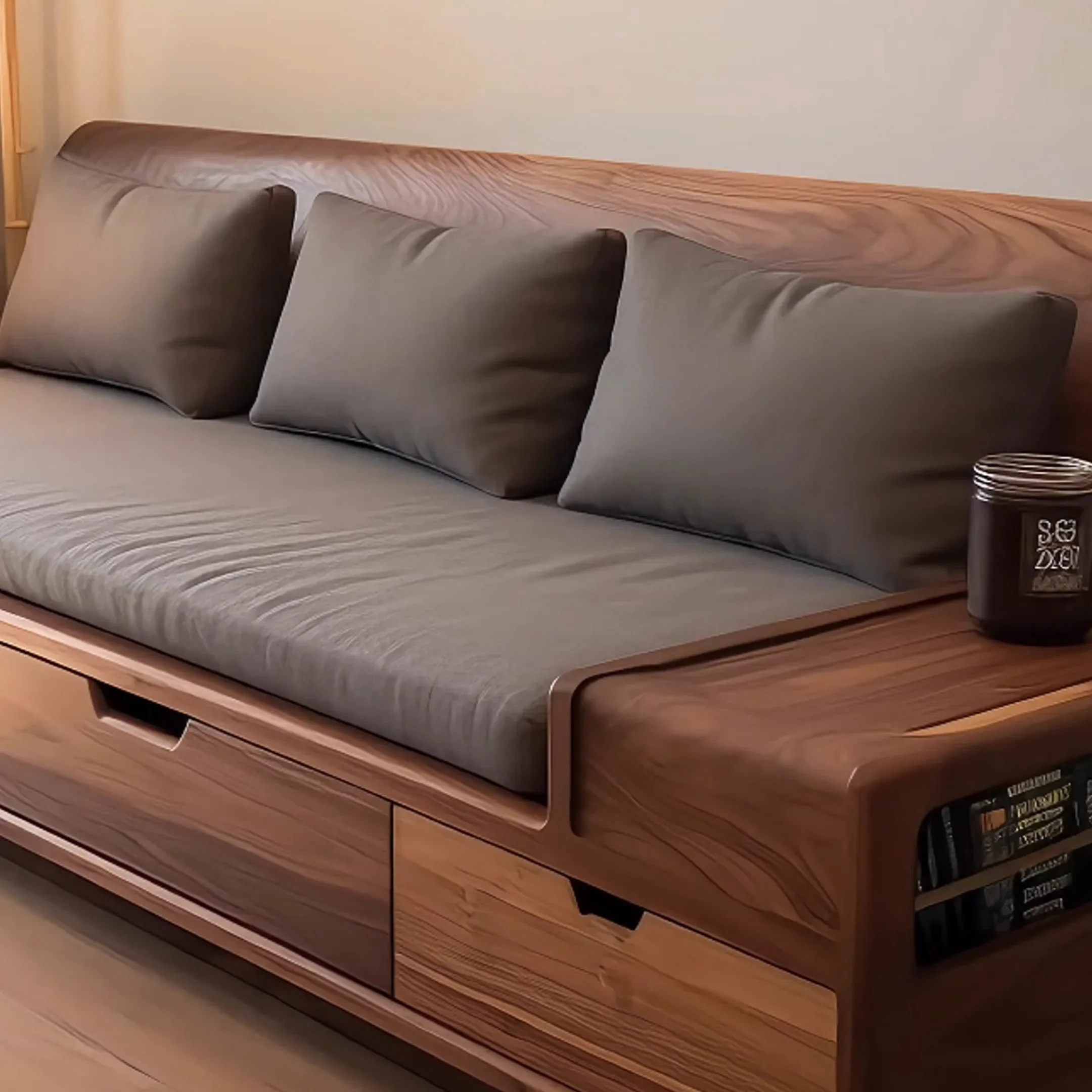 l Новый китайский диван из черного ореха комбинация зимы и лета двойного