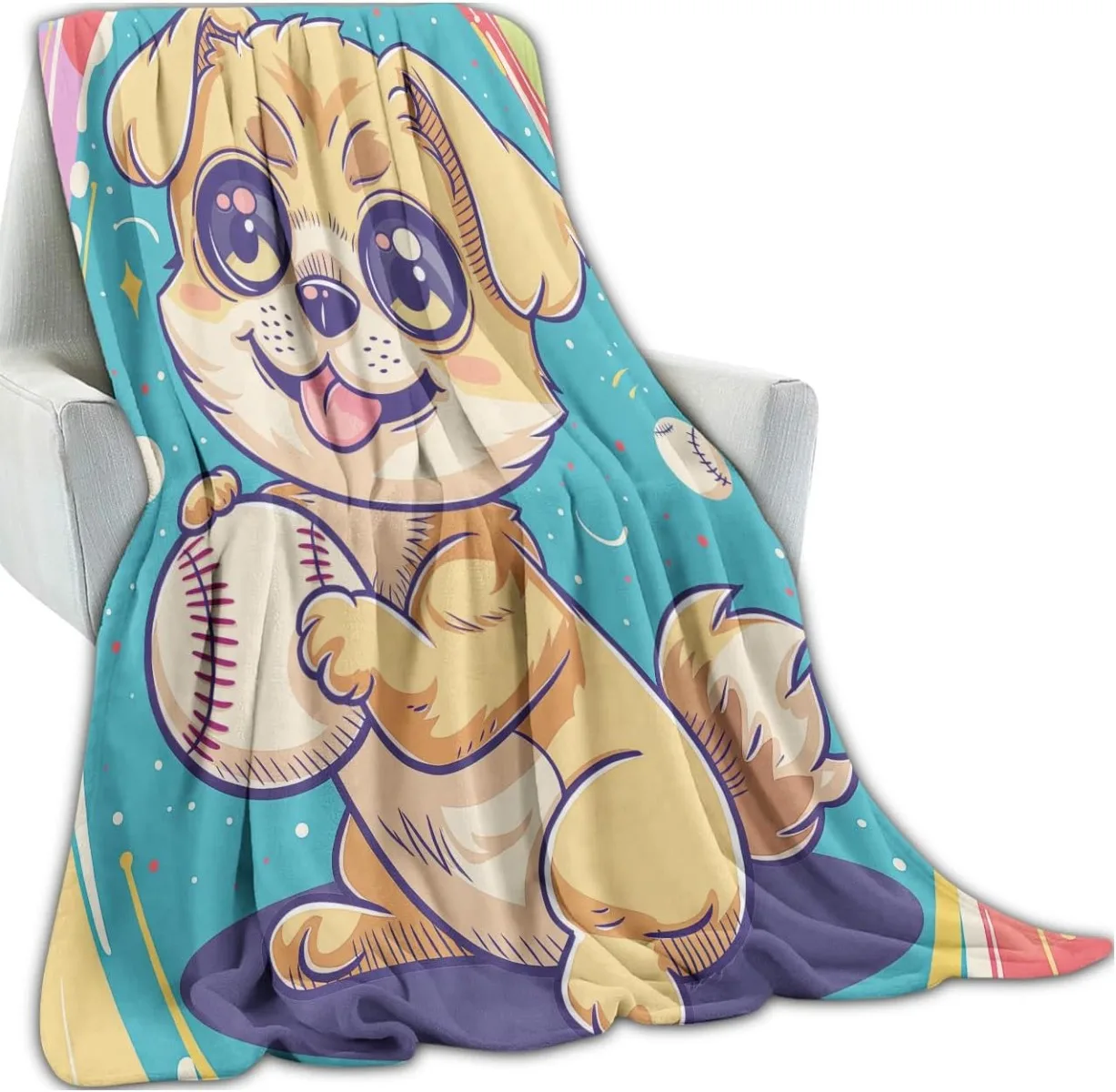 Милое желтое одеяло для собак детей любителей домашних животных девочек