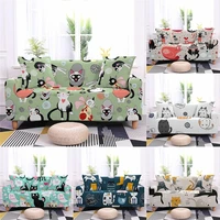 cartoon animal home decoration sofa cover cute cat dog pattern sofa covers for living room sectional sofa cushion cover 1pc