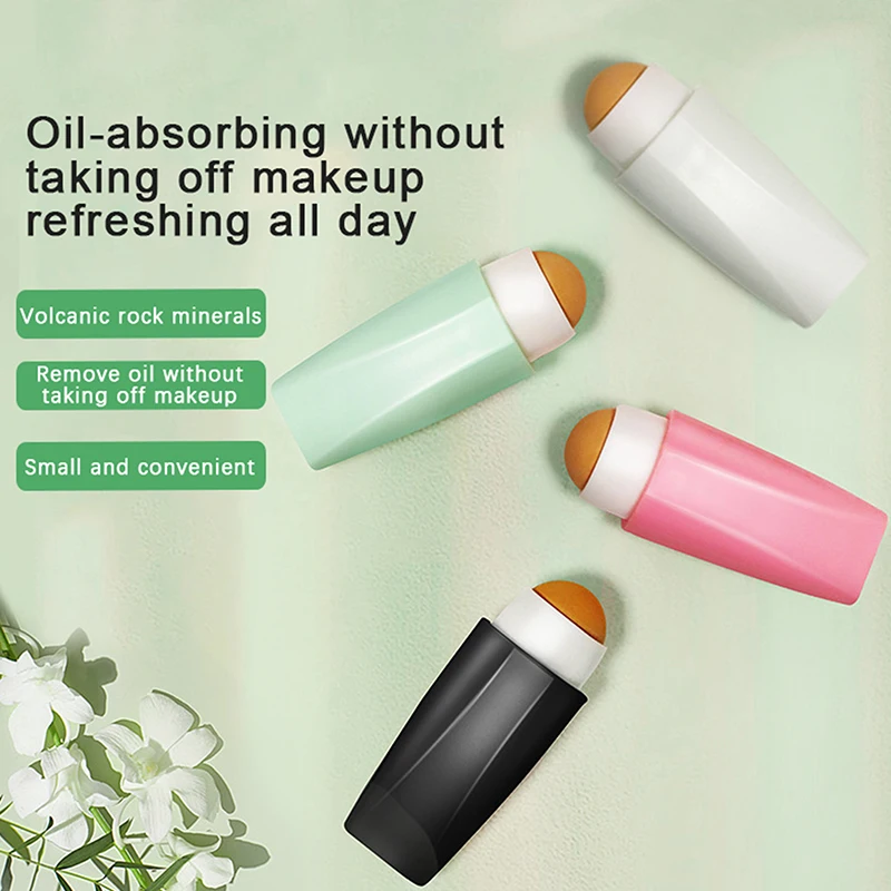 

Face Oil Absorbing Roller Volcanic Stone Makeup Face T-zone Oil Rolling Stick Ball Facial Pores Cleaning Roller Skin Care Tool