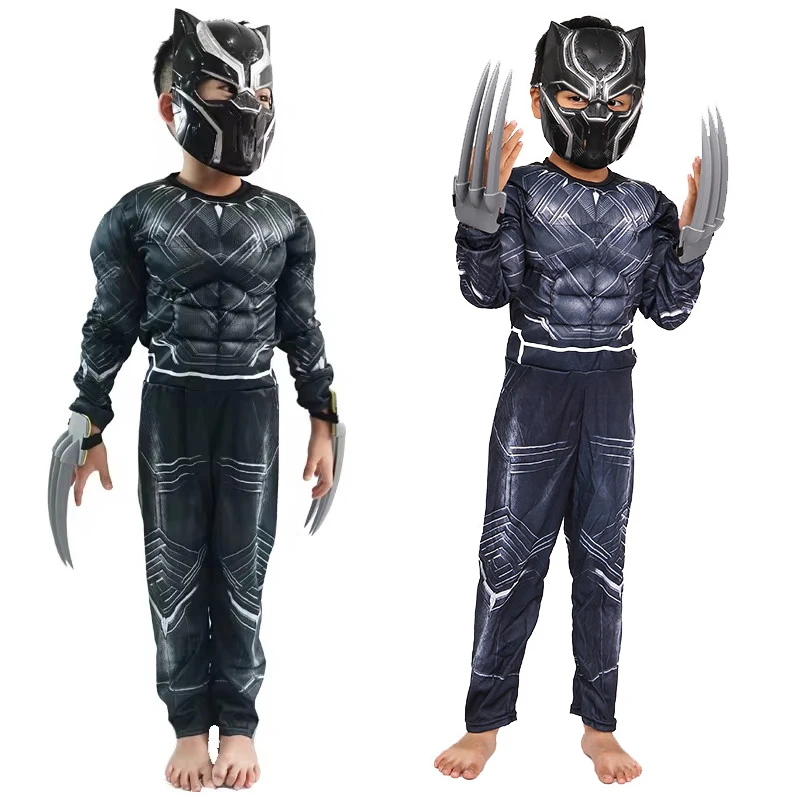 Детский костюм для косплея с героями аниме Черная Пантера