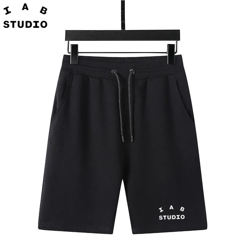

IAB STUDIO Classic Men and Women Simple Fashion Brand Shorts Letter Logo Hip Hop Loose Unisex Shorts pants