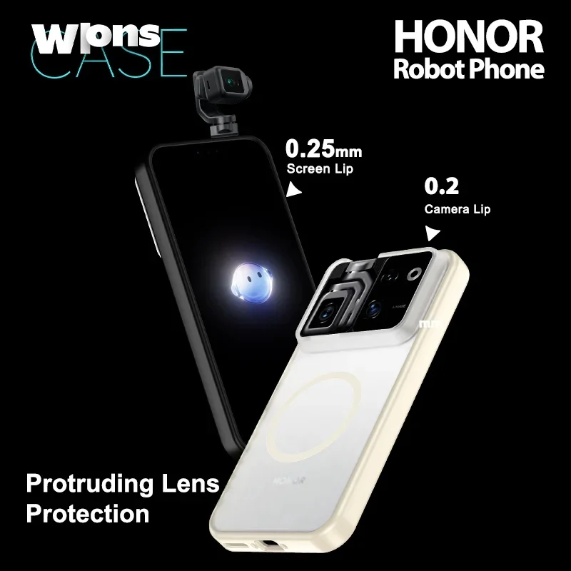 Фото Чехол для HONOR Robot Phone Plus N52 с магнитным креплением, матовый, противоударный, с защитой камеры. №3