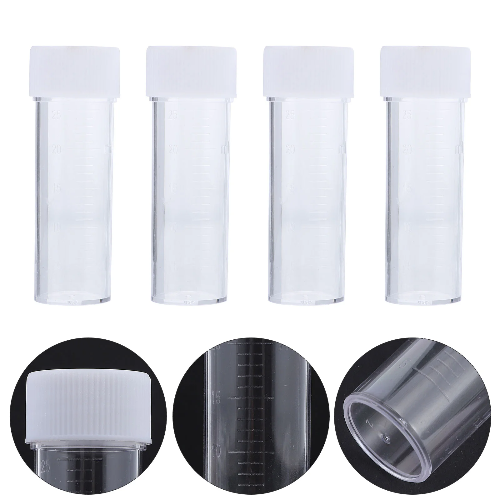 

50pcs Sputum Sample Storage Bottle Clear Laboratory Bottle Specimen Bottles