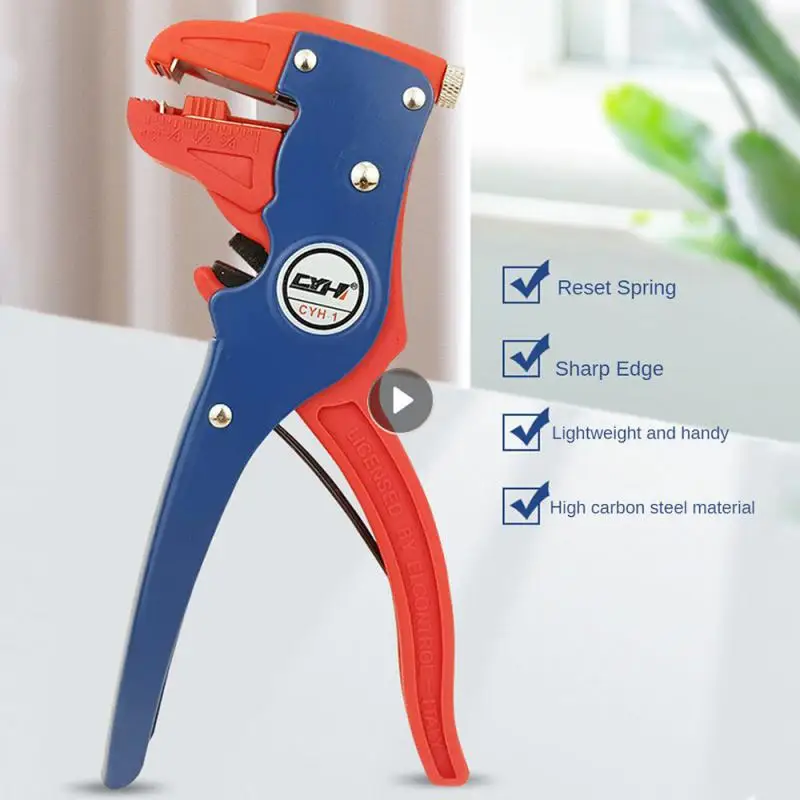 

Wire Stripper Simple And Effortless Comfortable Handle Improved Work Efficiency. Anti Slip And Durable Cable Crimper Hand Tools