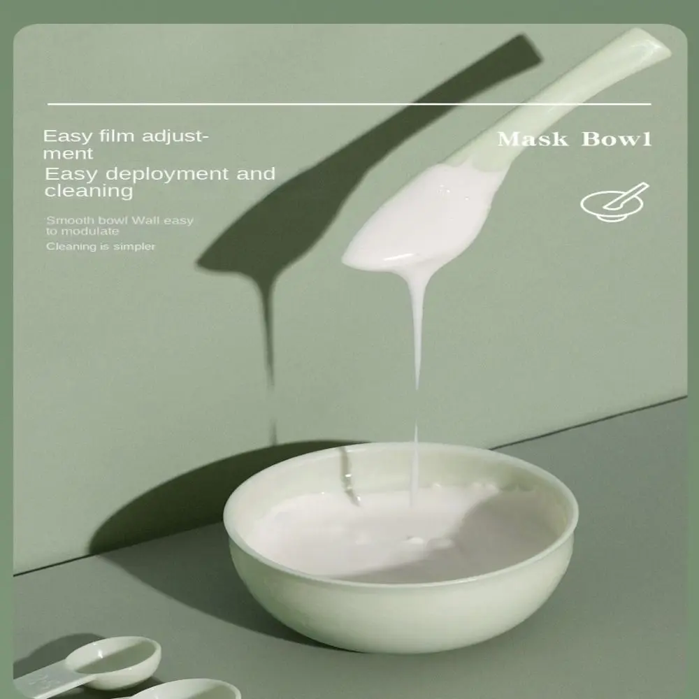 Набор чаш для смешивания зеленой маски лица многоразовый прочный аппликатор