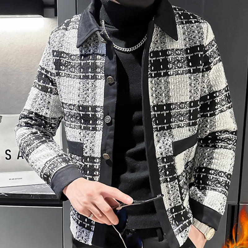 Социальная мужская куртка однобортная винтажная куртка-бомбер повседневная