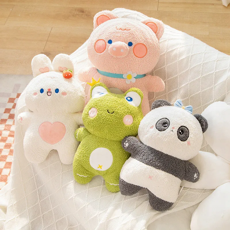 

40/50cm Cartoon Cute Stuffed Frog&Panda&Pig&Rabbit Dolls Pillow Plush Animals Toys Cushion Baby Kids Appease Peluche Present