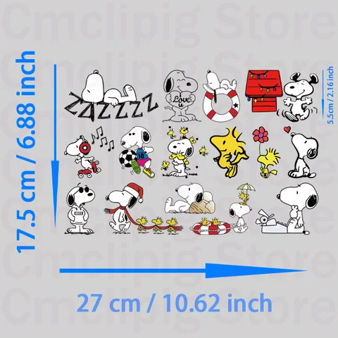 Термонаклейки Snoopy для одежды MINISO