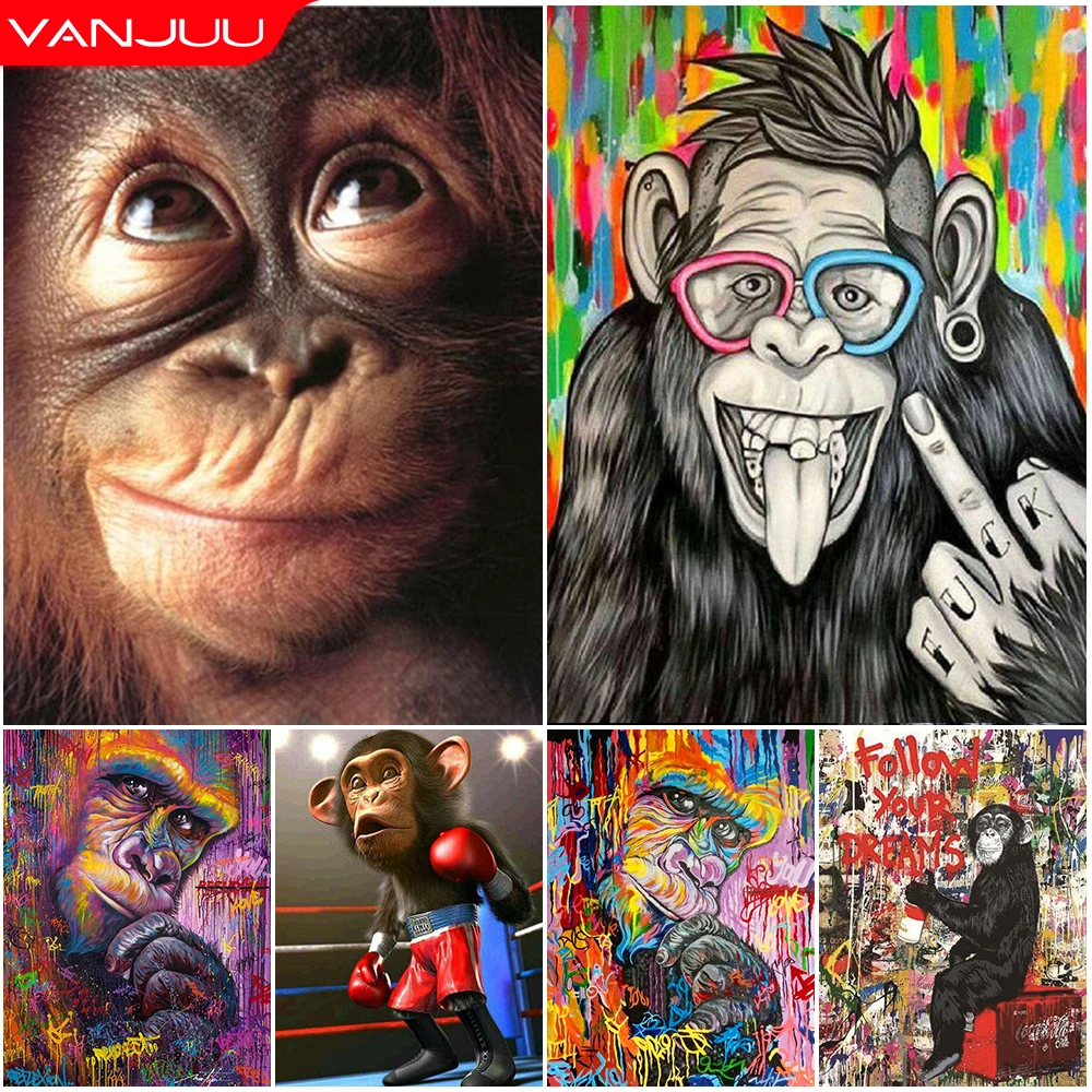 Алмазная живопись 5D в виде животного бриллиантовая дневного света полный набор