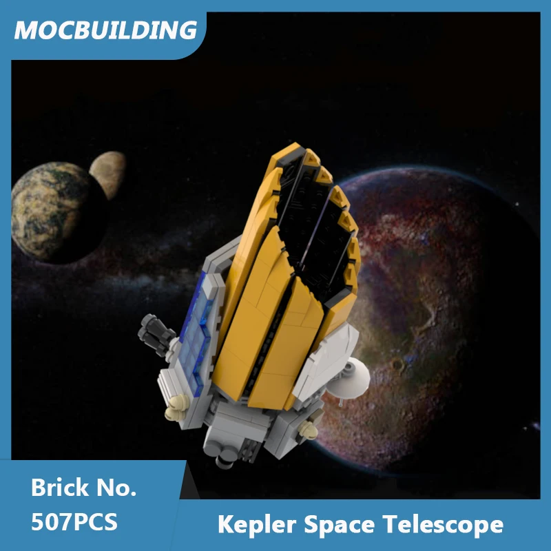 

MOC Building Blocks Kepler Space Telescope Model DIY Assembled Bricks Educational Creative Display Children Toys Gifts 507PCS