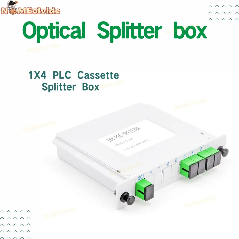 

Free Sipping SC APC PLC 1x4 Fiber Optical Box FTTH Planar Lightwave Circuit Splitter box with 1*4 PLC Cassette Splitter Box
