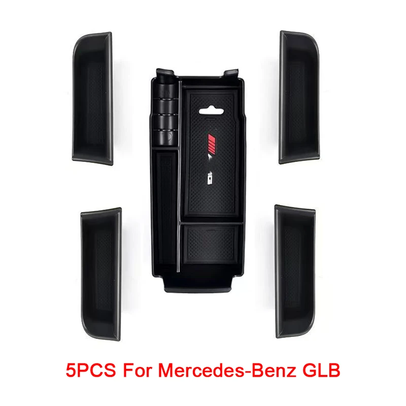 

Автомобильный Стайлинг для Mercedes-Benz GLB220 GLB180 200 коробка для хранения с передней/задней ручками и центральным подлокотником