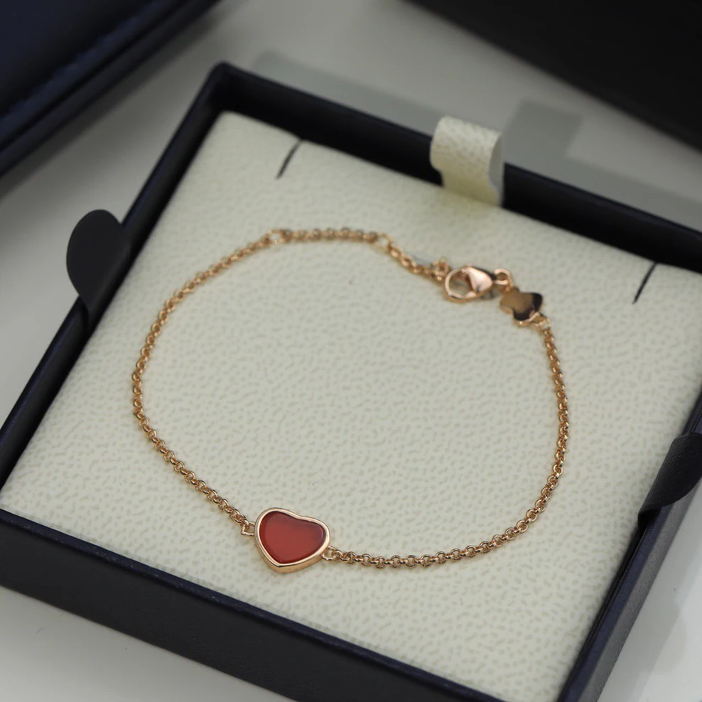 

Женский браслет из серебра 925 пробы, с сердечками