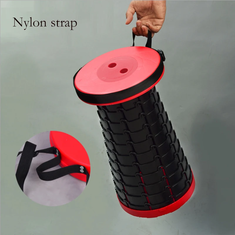 

Retractable Fold Stool Outdoor Flexible Bearing Stool Stretching Camp Fishing Travel Bathroom Folding Chair Portable PP Material