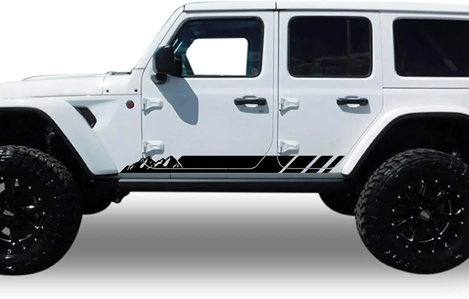 

Bubbles Designs Decal Sticker Vinyl Side Mountain Stripes Compatible with Jeep Wrangler 20072019 Present