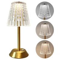 led crystal table lamp romantic atmosphere led lamps touch dimming night lights usb rechargeable reading bedroom desk lights